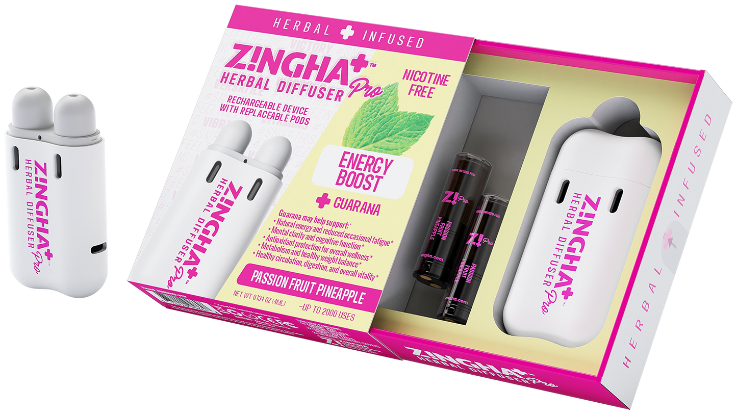 ENERGY BOOST Digital Herbal Diffuser PRO+ / Passion Fruit Pineapple + Guarana (Starter Kit)