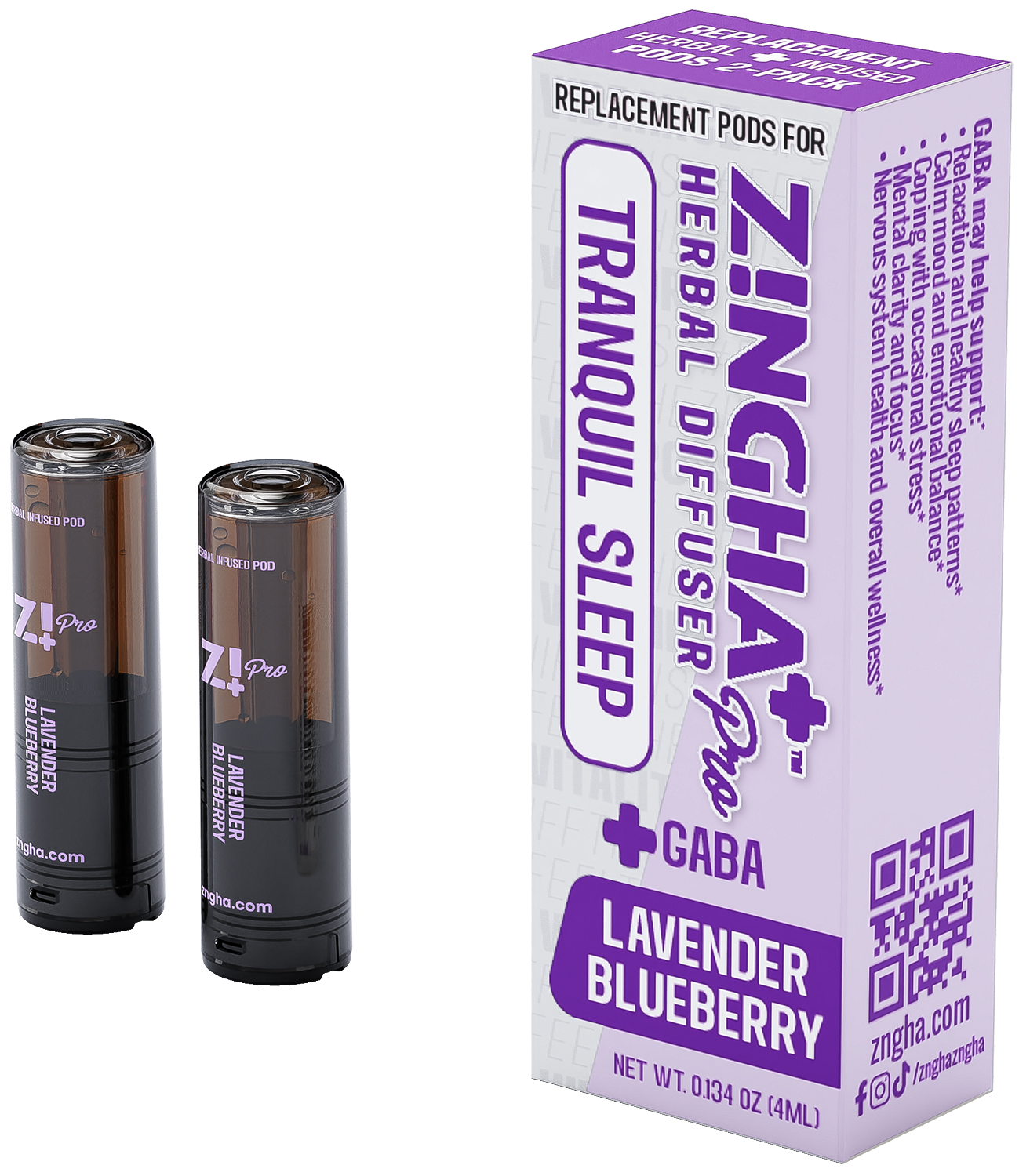 TRANQUIL SLEEP Digital Herbal Diffuser PRO+ / Lavender Blueberry + GABA (2 Pack Replacement Pods)