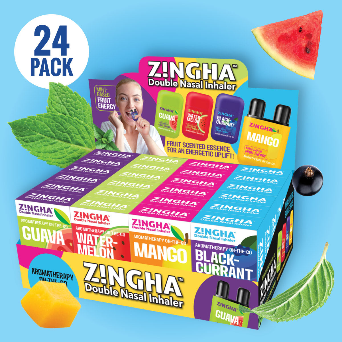 FRUIT ENERGY Double Nasal Inhaler - 24 Pack