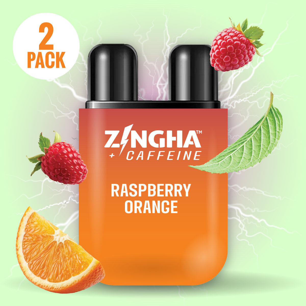 CAFFEINE - RASPBERRY ORANGE Double Nasal Inhaler - 2 Pack Z!NGHA CAFFEINE - RASPBERRY ORANGE Double Nasal Inhaler - 2 Pack Z!NGHA