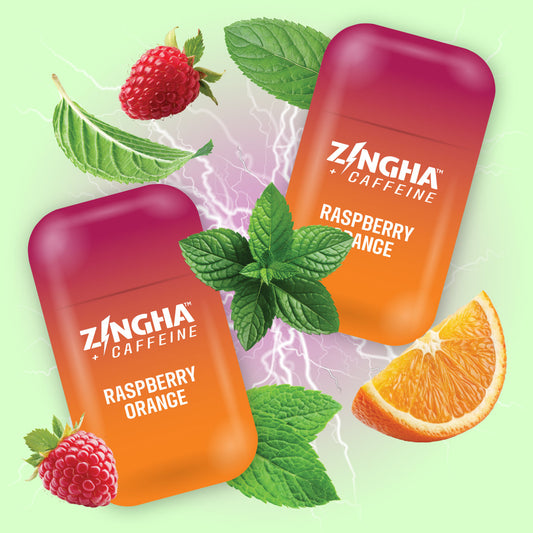 +CAFFEINE - RASPBERRY ORANGE Double Nasal Inhaler - 2 Pack