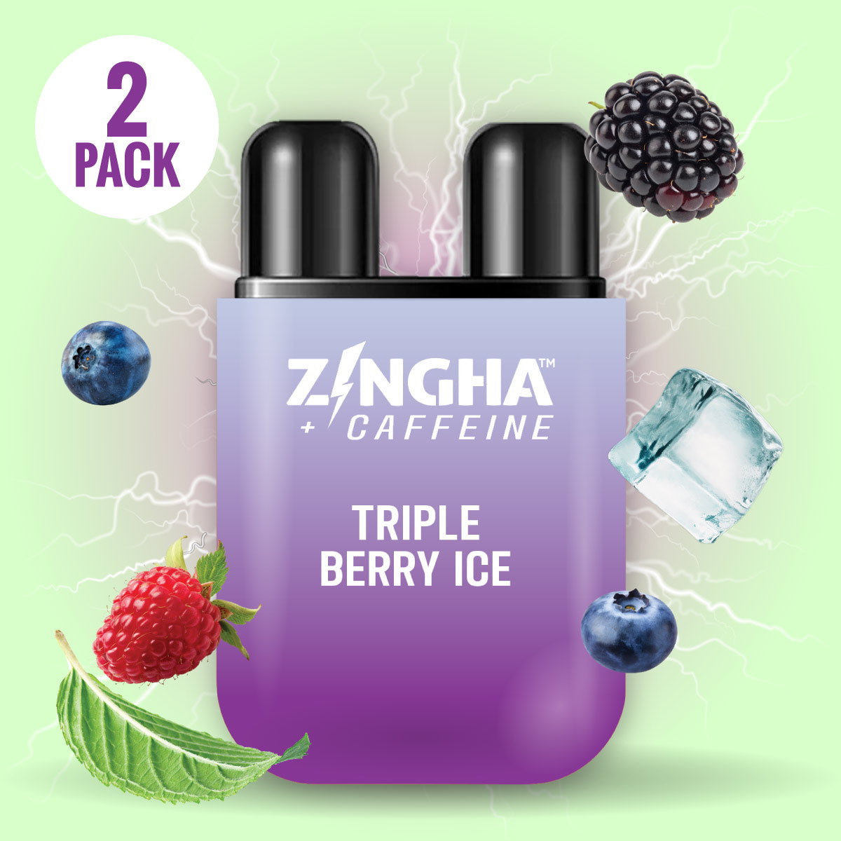 +CAFFEINE - TRIPLE BERRY ICE Double Nasal Inhaler - 2 Pack +CAFFEINE - TRIPLE BERRY ICE Double Nasal Inhaler - 2 Pack