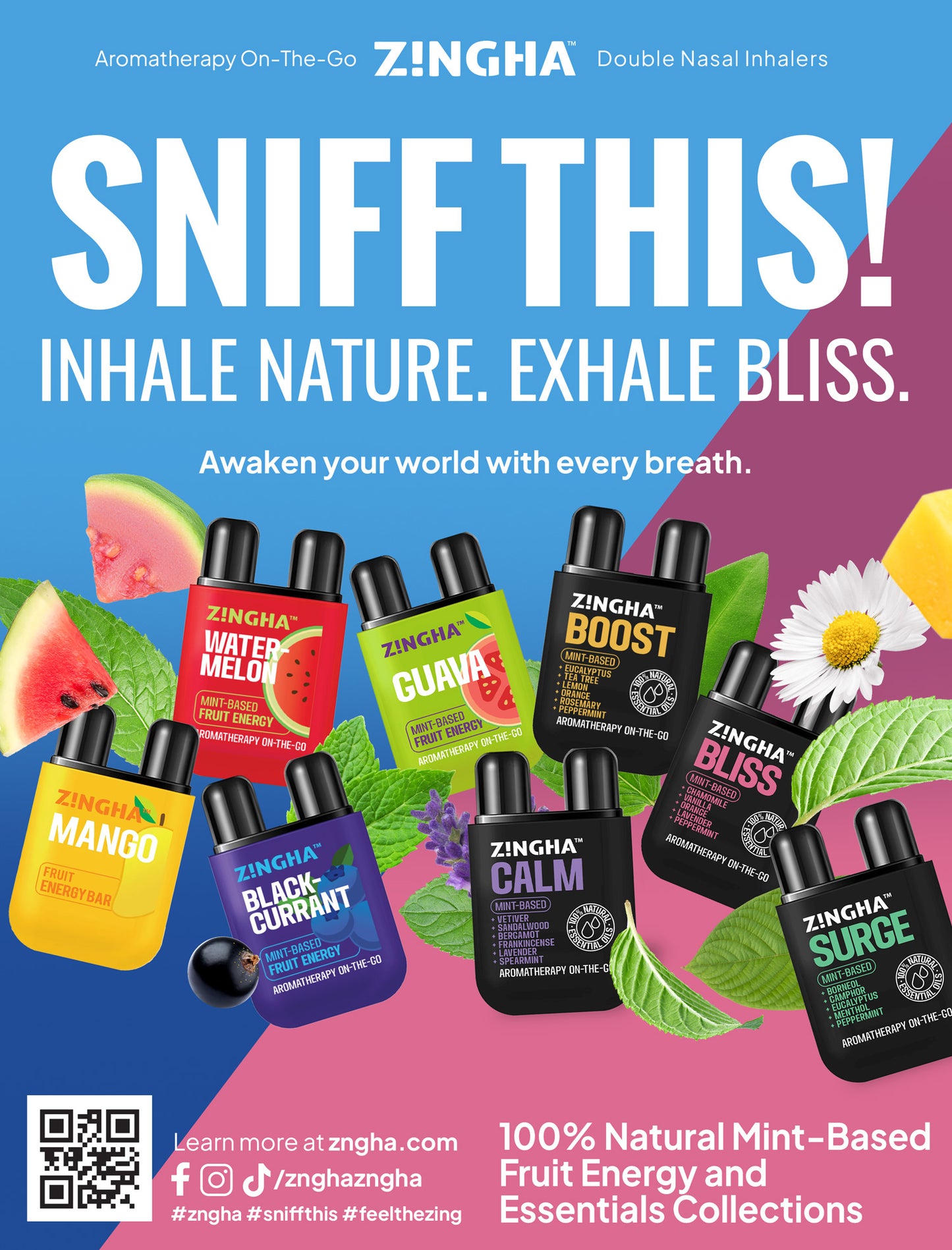 WATERMELON Double Nasal Inhaler - 2 Pack