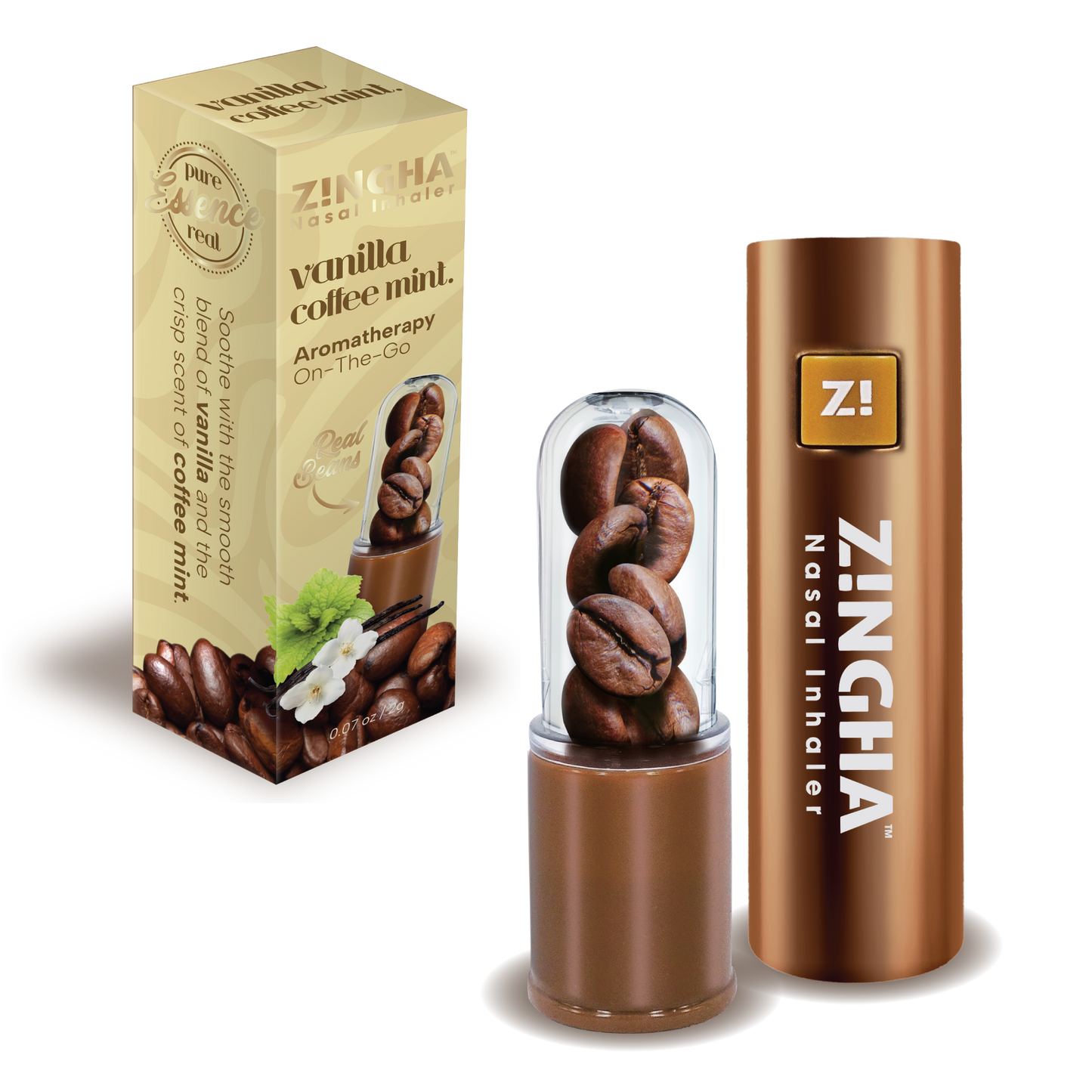 Cool Beans Vanilla Coffee Mint Premium Nasal Inhaler