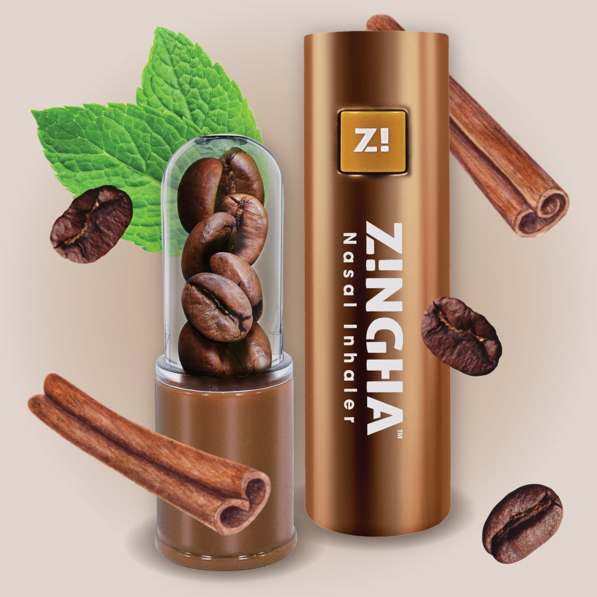 Cool Beans Cinnamon Coffee Mint Premium Nasal Inhaler