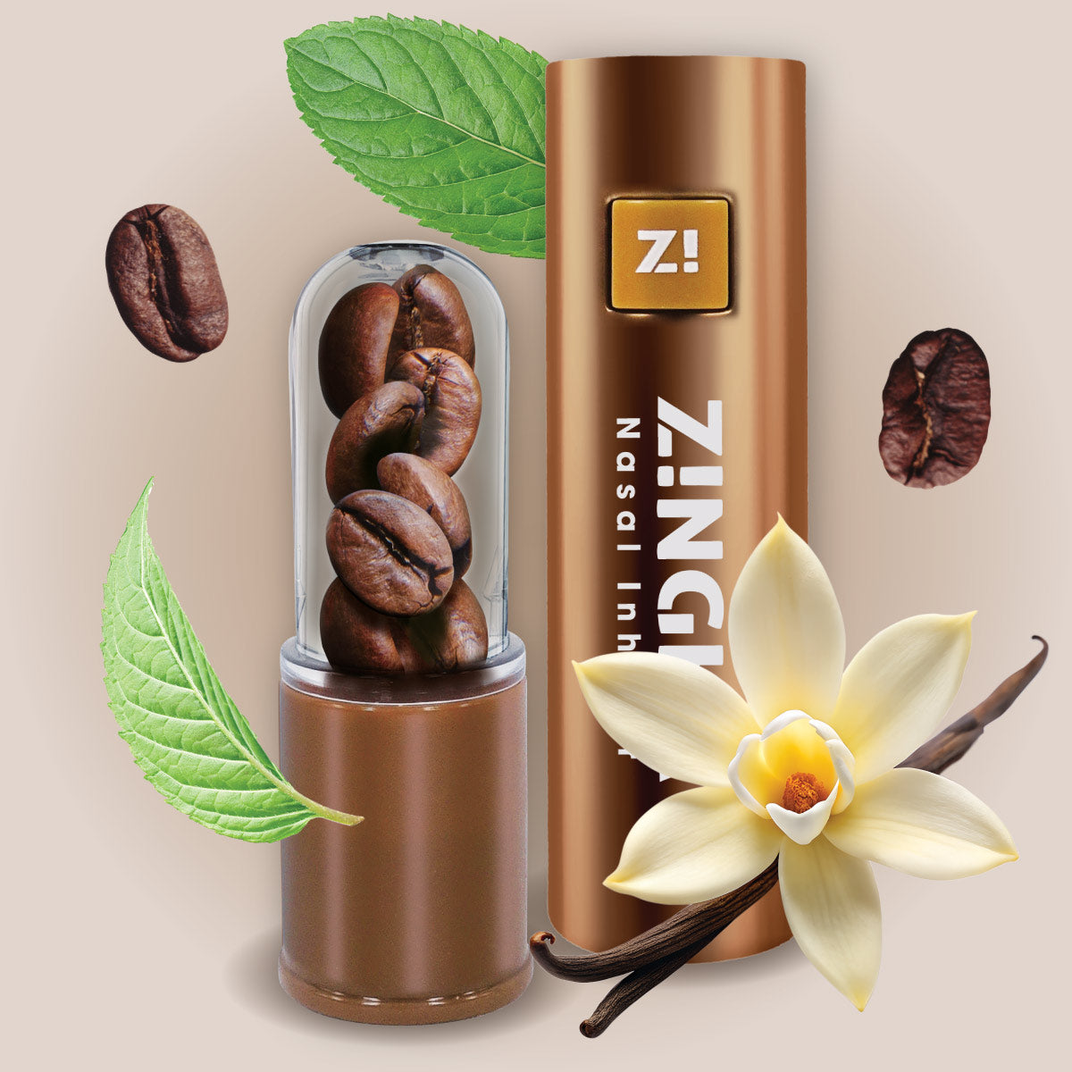 Cool Beans Vanilla Coffee Mint Premium Nasal Inhaler
