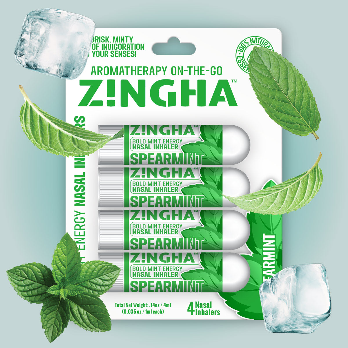 BOLD MINT Single Nasal Inhaler - 4 Pack
