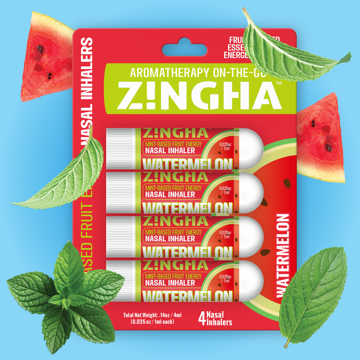 FRUIT ENERGY Single Nasal Inhaler - 4 Pack