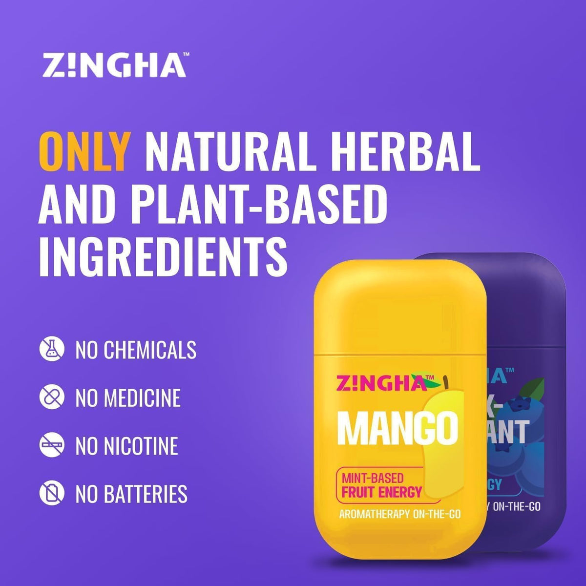 Z!NGHA - Double Nasal Inhaler Aromatherapy
