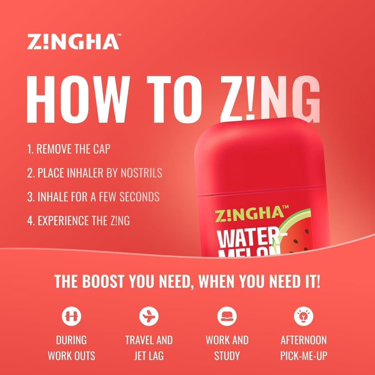 Z!NGHA - Double Nasal Inhaler Aromatherapy