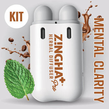 MENTAL CLARITY Digital Herbal Diffuser PRO+ / Cappuccino Mint + Lion's Mane (Starter Kit)
