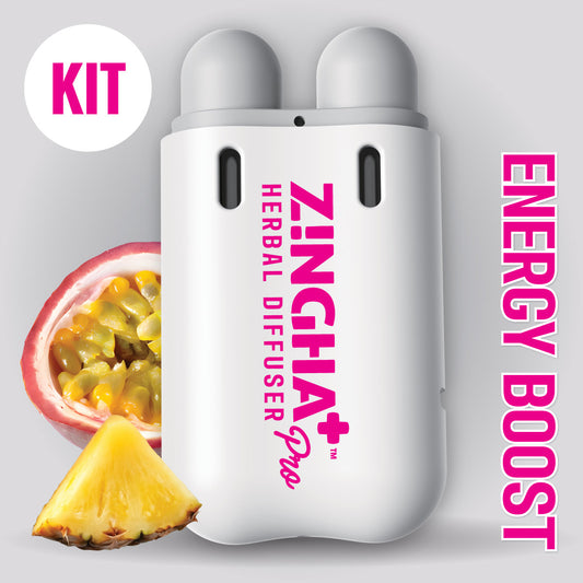 ENERGY BOOST Digital Herbal Diffuser PRO+ / Passion Fruit Pineapple + Guarana (Starter Kit)