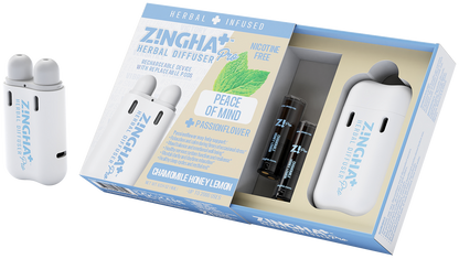 PEACE OF MIND Digital Herbal Diffuser PRO+ / Chamomile Honey Lemon + Passionflower (Starter Kit)