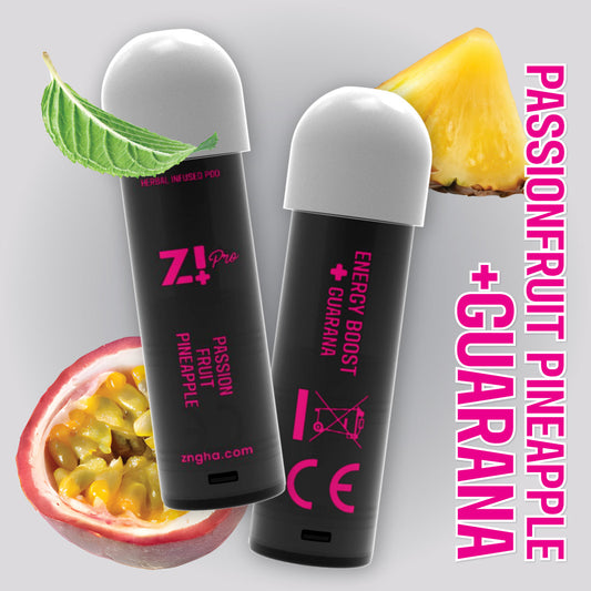 ENERGY BOOST Digital Herbal Diffuser PRO+ / Passion Fruit Pineapple + Guarana (2 Pack Replacement Pods)