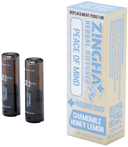 PEACE OF MIND Digital Herbal Diffuser PRO+ / Chamomile Honey Lemon + Passionflower (2 Pack Replacement Pods)
