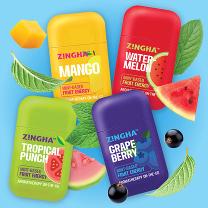 FRUIT ENERGY Double Nasal Inhaler - Variety 4 Pack