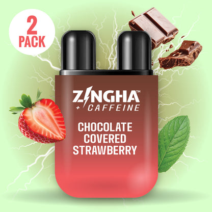 Caffeine chocolate covered strawberry flavor nasal inhaler