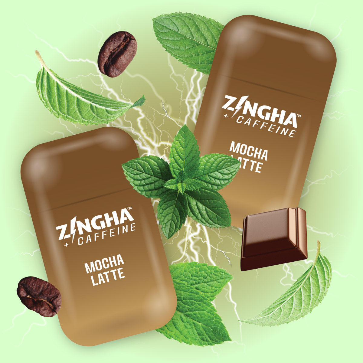 +CAFFEINE - MOCHA LATTE Double Nasal Inhaler - 2 Pack