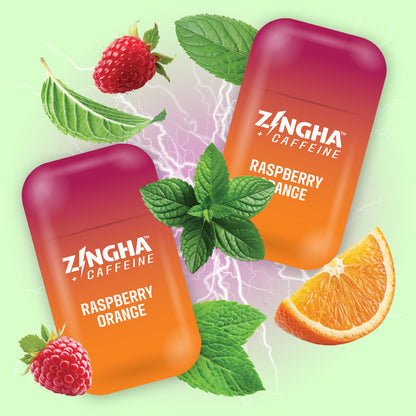 +CAFFEINE - RASPBERRY ORANGE Double Nasal Inhaler - 2 Pack