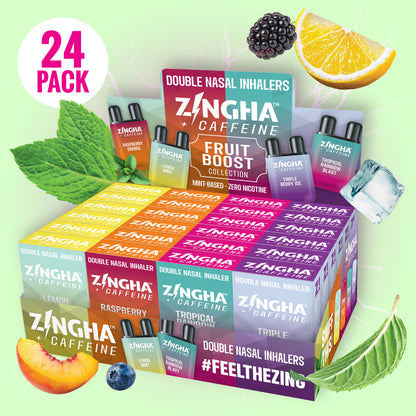 +CAFFEINE - FRUIT BOOST Double Nasal Inhaler - 24 Pack