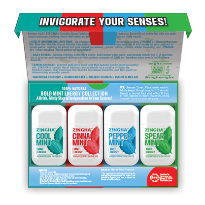 BOLD MINT Double Nasal Inhaler - Variety 4 Pack