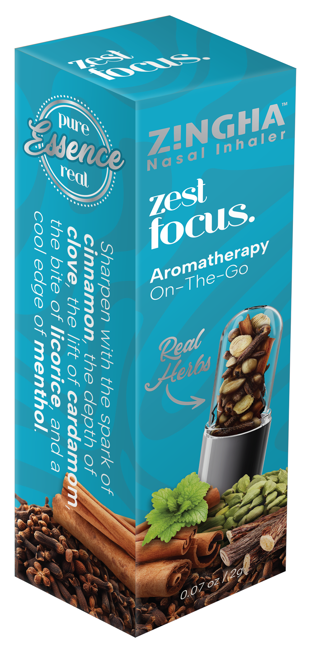 The Zest Herbal FOCUS Premium Nasal Inhaler