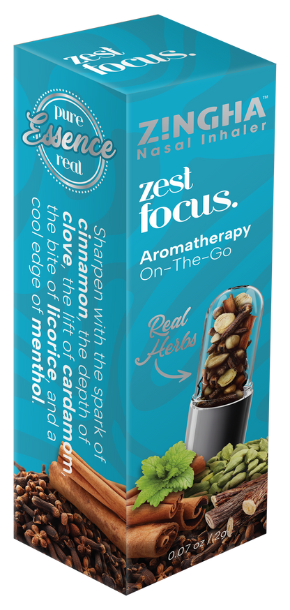 The Zest Herbal FOCUS Premium Nasal Inhaler