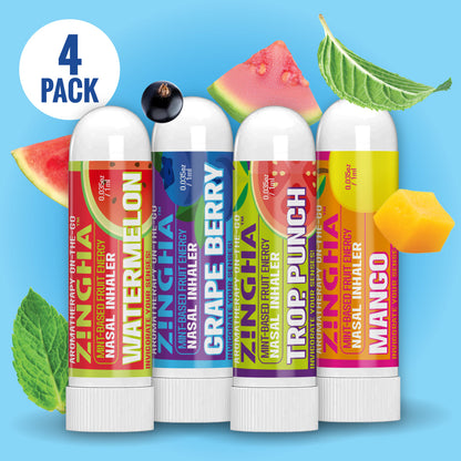Four nasal inhalers fruit series