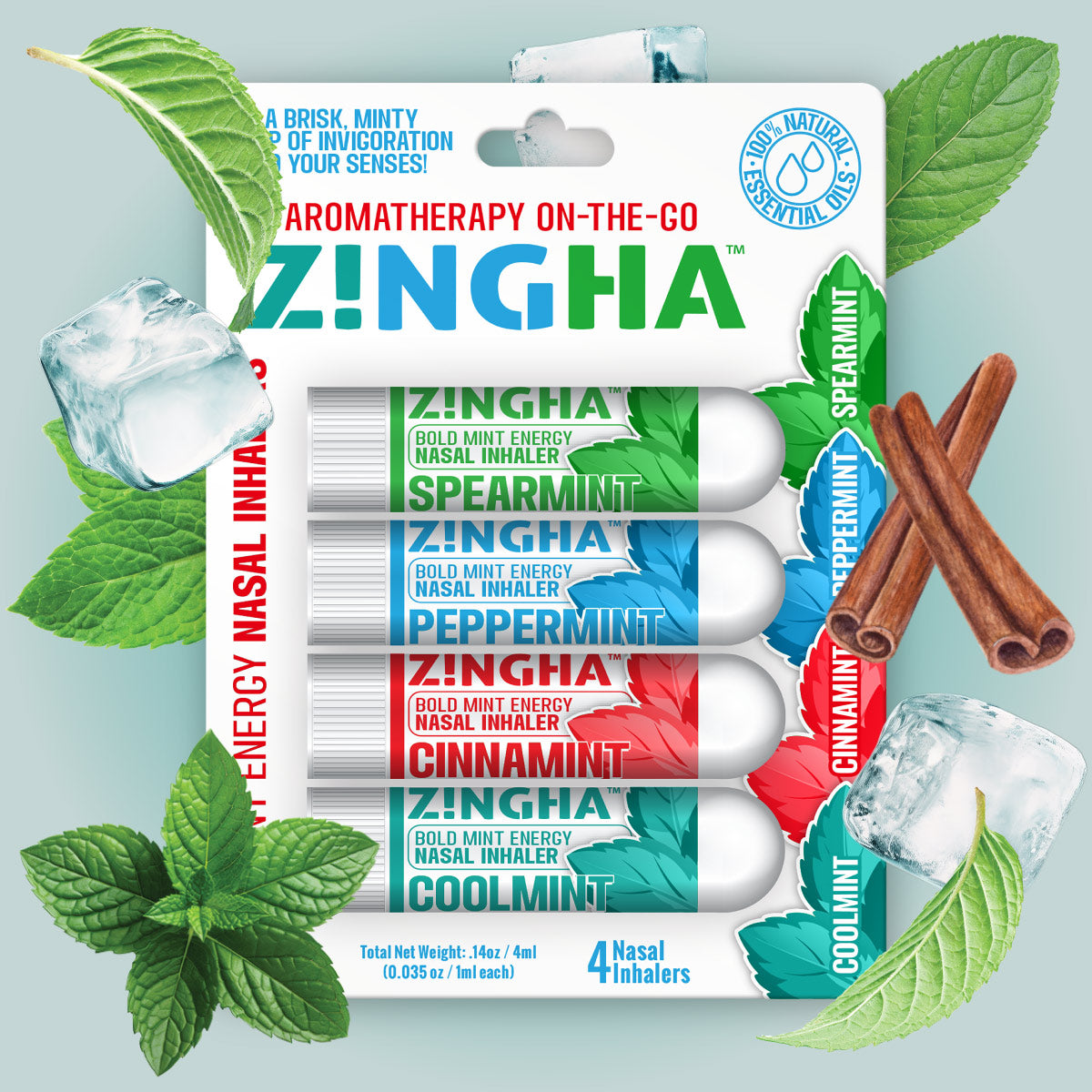 BOLD MINT Single Nasal Inhaler - 4 Pack – Z!NGHA