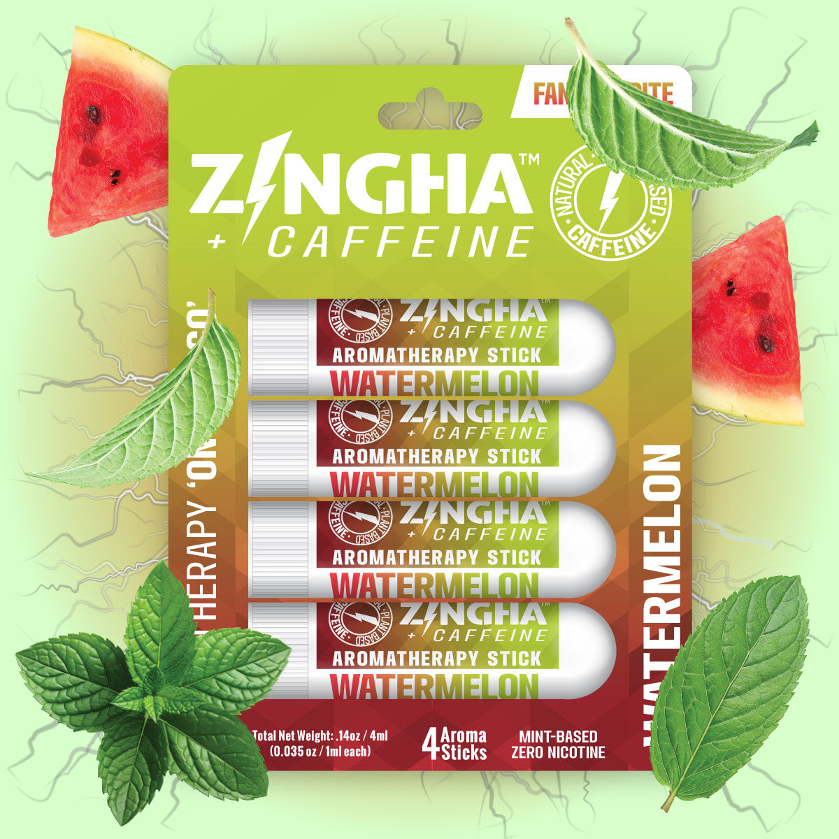 FRUIT ENERGY Single Nasal Inhaler - 4 Pack